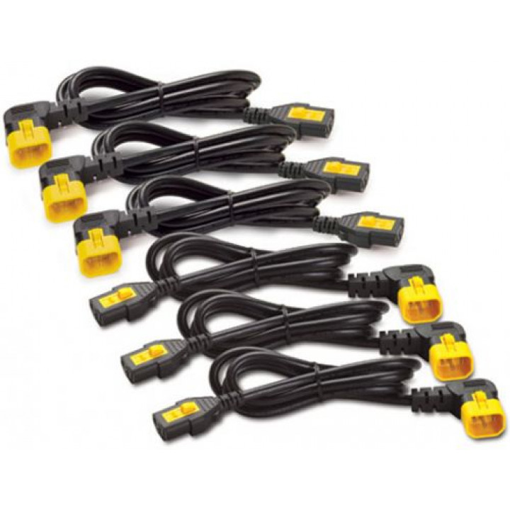 Комплект кабелей APC AP8706R-WW (6 шт., Locking, C13 to C14, 90°, 1 м)
