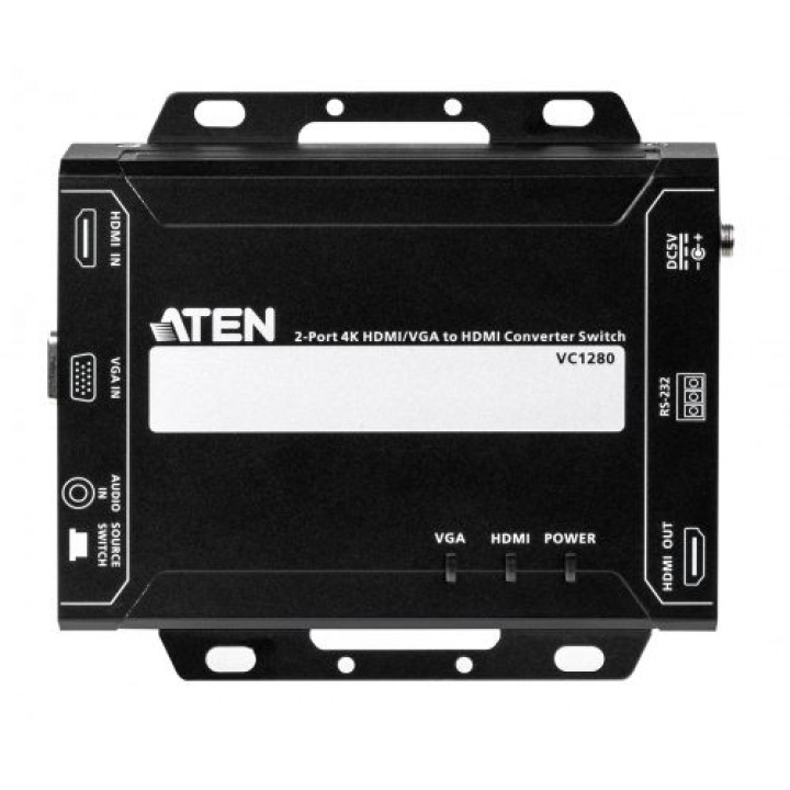 Конвертер ATEN VC1280-AT-G (2-портовый 4K HDMI/VGA в HDMI)