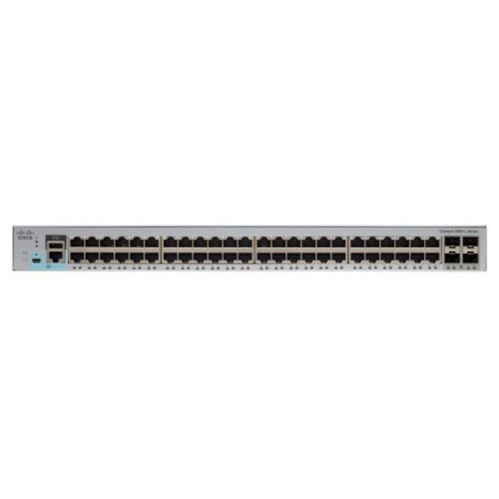 Коммутатор Cisco WS-C2960L-48TQ-LL (48 портов GigE, 4x10G SFP+, Lan Lite)