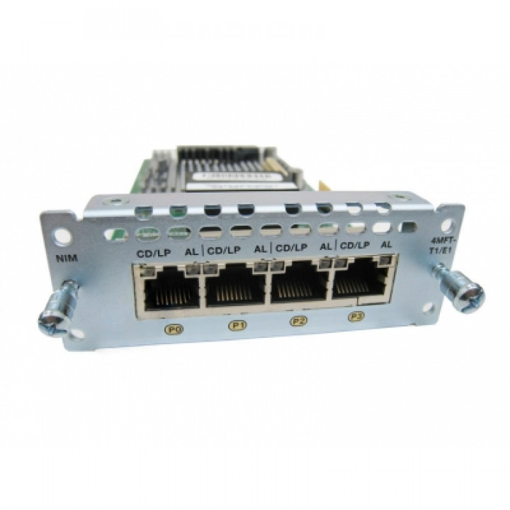 Модуль Cisco NIM-4MFT-T1/E1= (4 порта Multi-flex Trunk T1/E1) Модуль Cisco NIM-4MFT-T1/E1= (4 порта Multi-flex Trunk T1/E1)