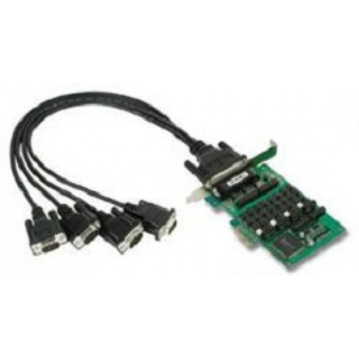 Плата MOXA CP-114EL-I-DB9M (4 Port PCIe Board, RS-232/422/485, w/ Isolation, Low Profile)