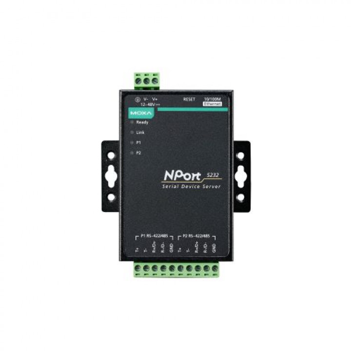 Преобразователь MOXA NPort 5232-T (2 порта RS-422/485, Ethernet, t: -40/+70°C) Преобразователь MOXA NPort 5232-T (2 порта RS-422/485, Ethernet, t: -40/+70°C)