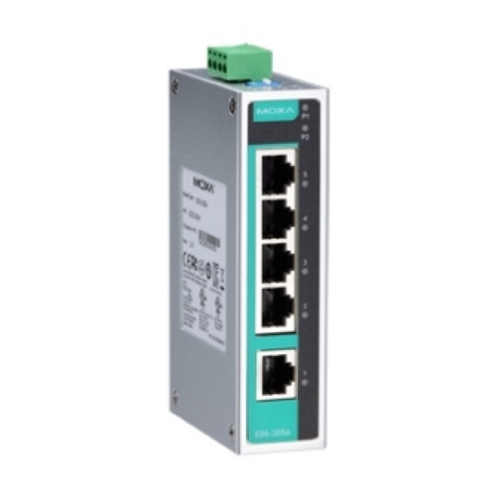 Коммутатор MOXA EDS-205A-T (5x10/100BaseTX, металлический корпус)
