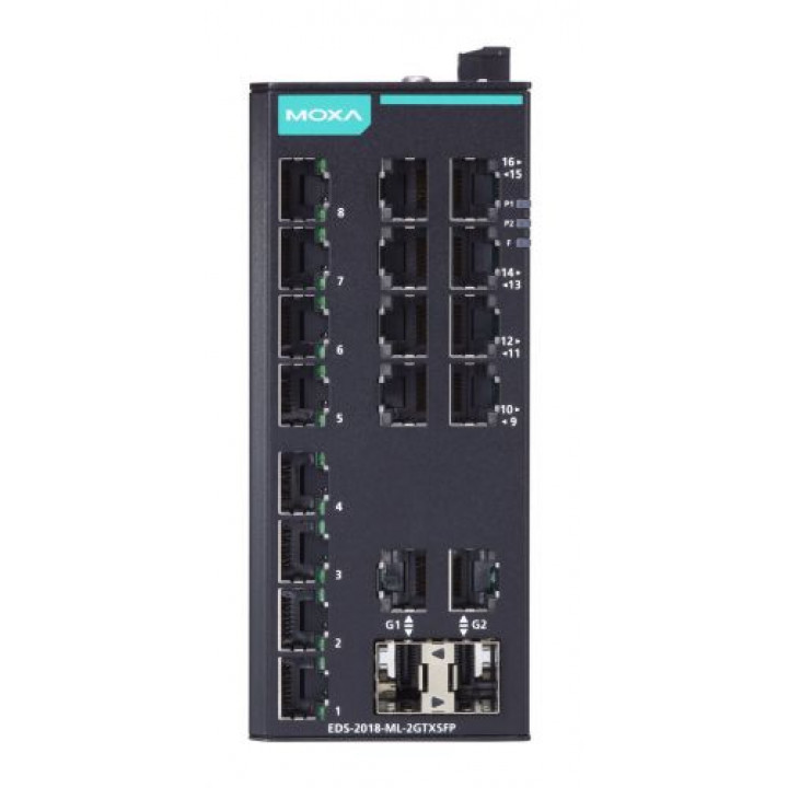Коммутатор MOXA EDS-2018-ML-2GTXSFP-T (16x10/100BaseT(X), 2x10/100/1000BaseT(X) или SFP, -40...+75°C) Коммутатор MOXA EDS-2018-ML-2GTXSFP-T (16x10/100BaseT(X), 2x10/100/1000BaseT(X) или SFP, -40...+75°C)