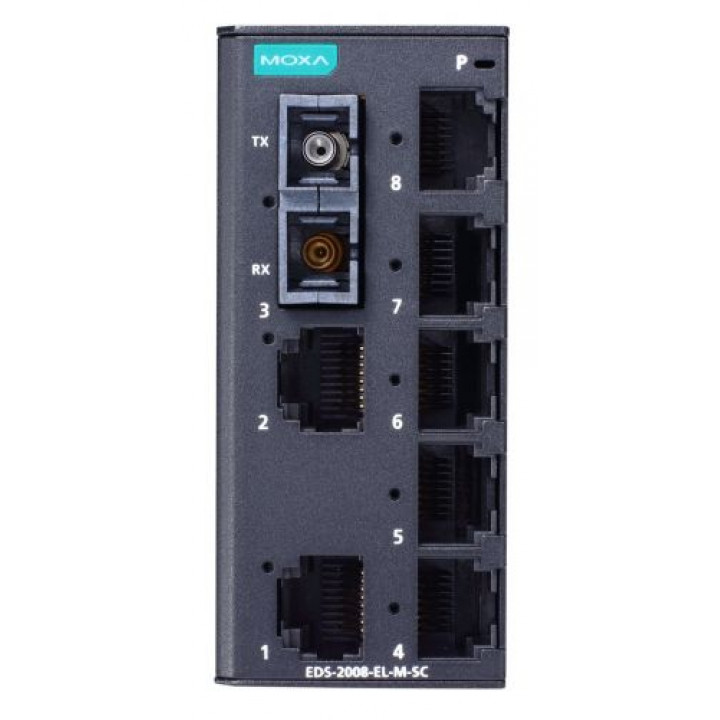 Коммутатор MOXA EDS-2008-EL-M-SC-T (8 портов, 7x10/100BaseTX, 1x100BaseFX SC)