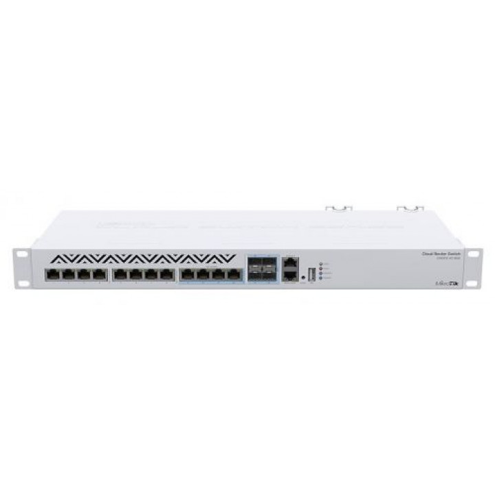 Коммутатор Mikrotik CRS312-4C+8XG-RM (8x10G RJ45, 4x10G SFP+, RouterOS L5, 1U)