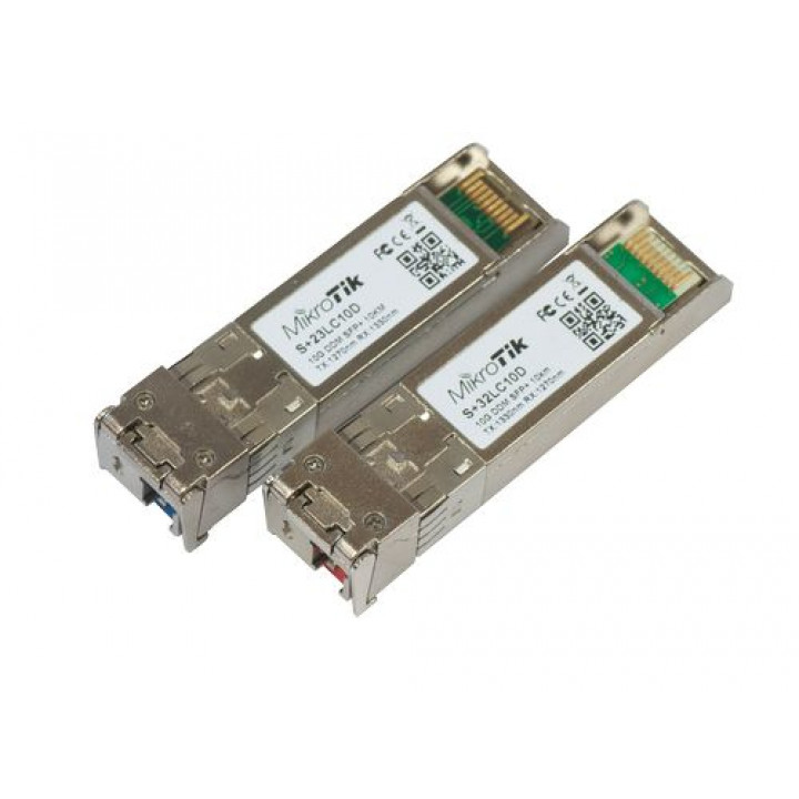 Комплект Mikrotik S+2332LC10D (2 SFP+ модуля, 10 Гбит/с, 10 км)