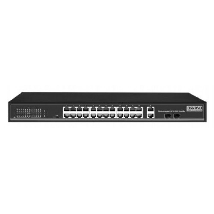 Коммутатор PoE OSNOVO SW-62422(400W) (24 порта PoE, 2xGE Combo, 400W)