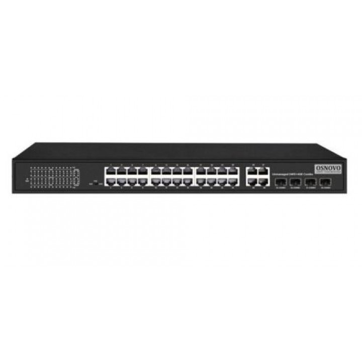 Коммутатор PoE OSNOVO SW-62444(400W) (24 порта PoE, 4xGE Combo, 400W) Коммутатор PoE OSNOVO SW-62444(400W) (24 порта PoE, 4xGE Combo, 400W)