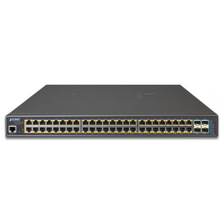 Коммутатор PLANET GS-5220-48P4X (L2+/L4, 48 портов 10/100/1000T PoE, 4 порта 10G SFP+) Коммутатор PLANET GS-5220-48P4X (L2+/L4, 48 портов 10/100/1000T PoE, 4 порта 10G SFP+)