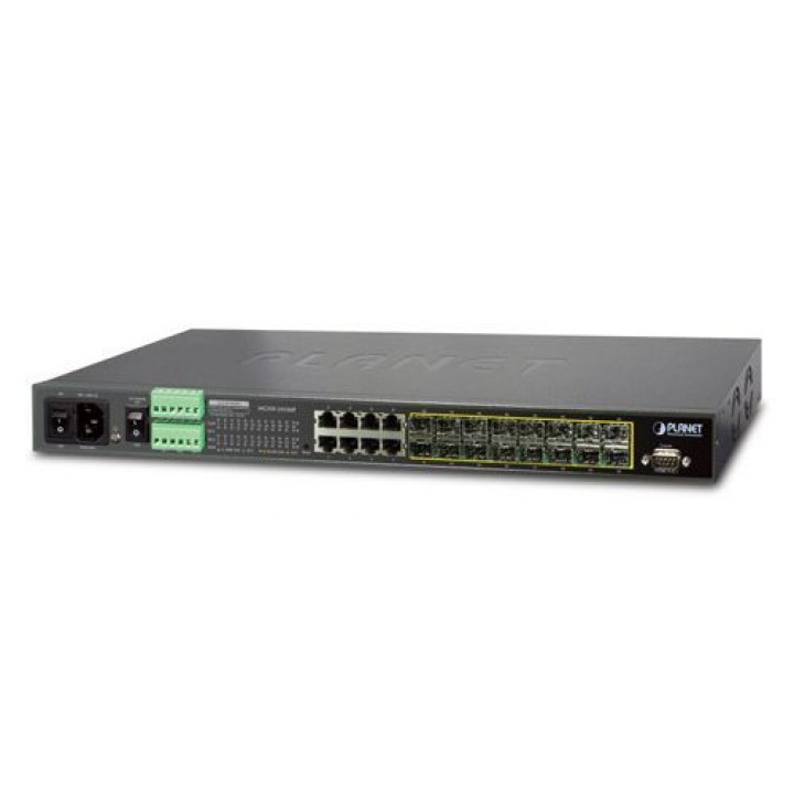 Коммутатор PLANET MGSW-24160F (16xSFP, 8xGE, Metro Ethernet, AC+2 DC)