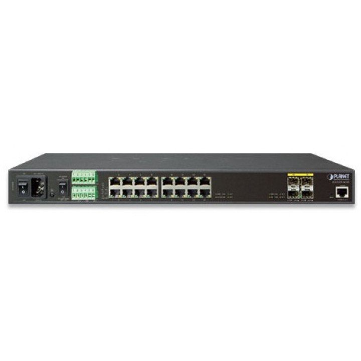 Коммутатор промышленный Planet IGS-5225-16T4S (16x10/100/1000T, 4xSFP, L2+ Managed)