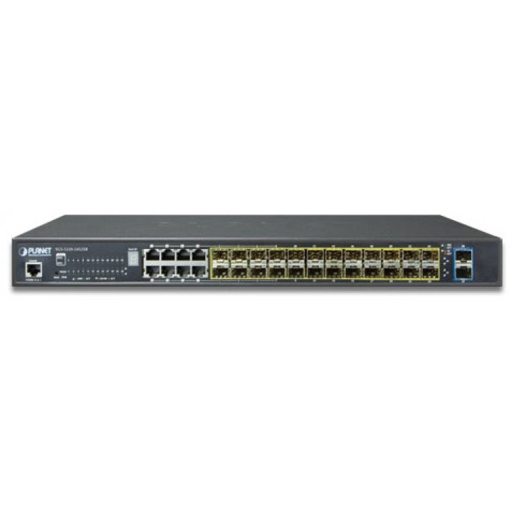 Коммутатор Planet SGS-5220-24S2XR (L2+/L4, 24xSFP, 8xTP, 2x10G SFP+)
