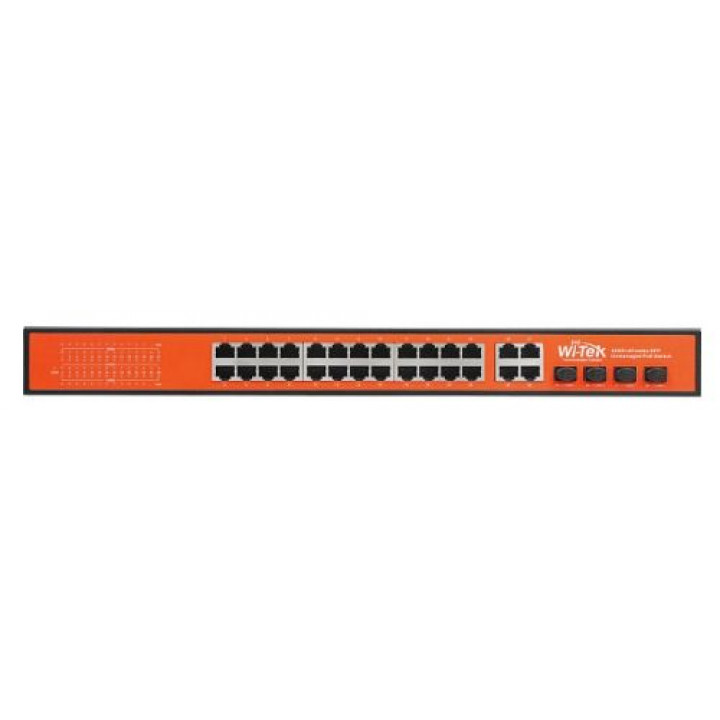 Коммутатор Wi-Tek WI-PS328GF (24 PoE GE + 4 Combo GE/SFP, 400Вт)
