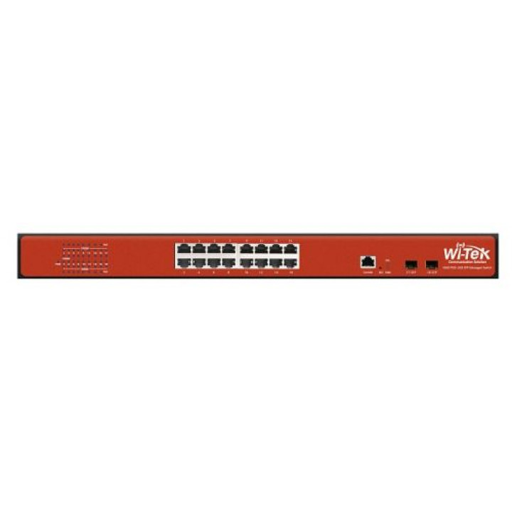 Коммутатор управляемый Wi-Tek WI-PMS318GF-24V (L2, пассивное PoE 24В 350Вт, 16 PoE GE + 2SFP) Коммутатор управляемый Wi-Tek WI-PMS318GF-24V (L2, пассивное PoE 24В 350Вт, 16 PoE GE + 2SFP)