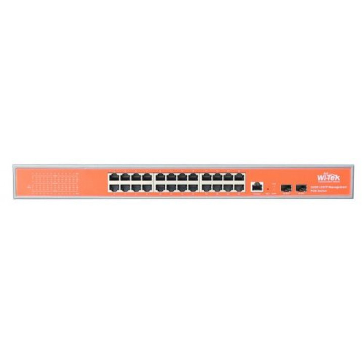 Коммутатор управляемый Wi-Tek WI-PMS326GF-24V (L2, пассивное PoE 24В 400Вт, 24 PoE GE + 2SFP) Коммутатор управляемый Wi-Tek WI-PMS326GF-24V (L2, пассивное PoE 24В 400Вт, 24 PoE GE + 2SFP)