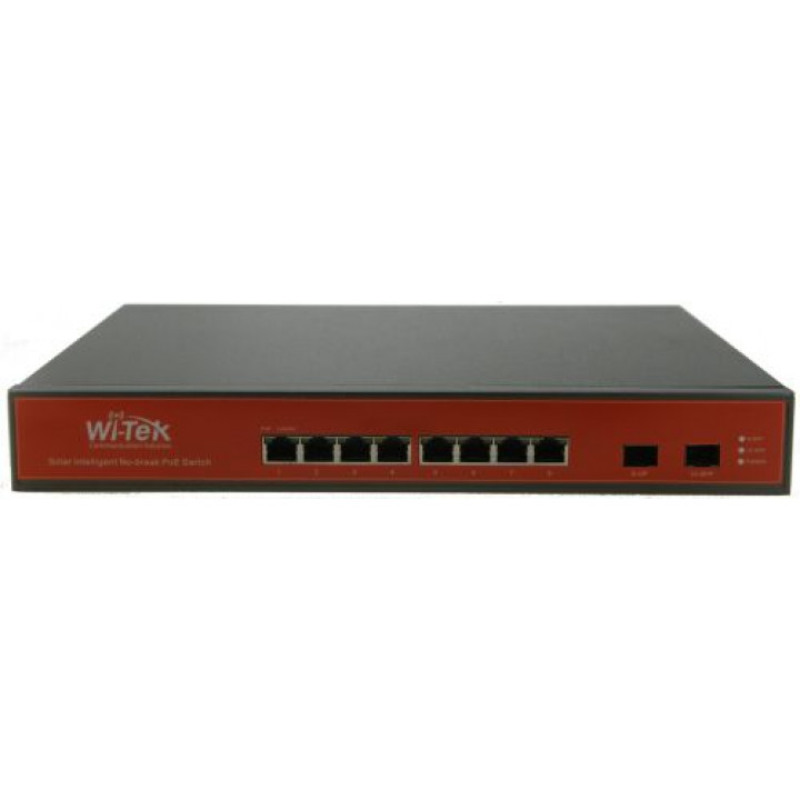 Коммутатор управляемый Wi-Tek WI-PMS310GF-UPS (8xPoE, 2xSFP, L2, с функцией UPS)