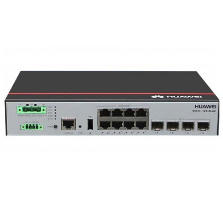 Коммутатор Huawei S5720I-12X-PWH-SI-DC (8x10/100/1000BASE-T, 4x10GE SFP+, PoE++, DC) Коммутатор Huawei S5720I-12X-PWH-SI-DC (8x10/100/1000BASE-T, 4x10GE SFP+, PoE++, DC)