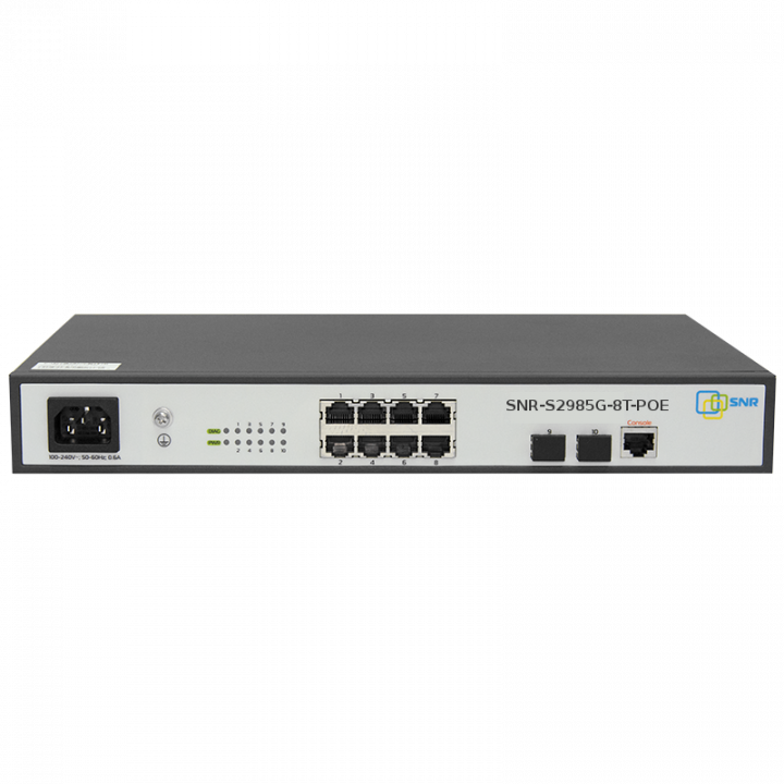 Коммутатор SNR SNR-S2985G-8T-POE (управляемый, 8xPoE, 2xSFP)