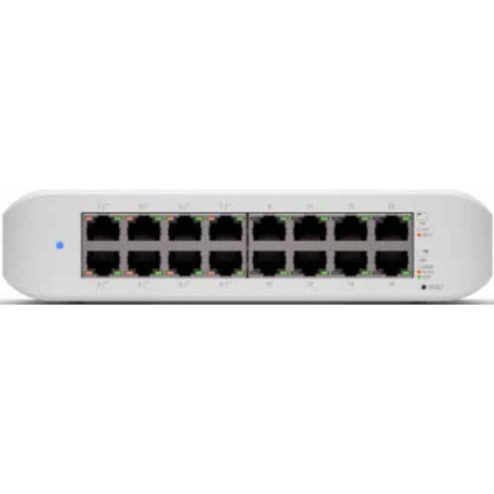 Коммутатор Ubiquiti USW-LITE-16-POE-EU (16 портов Gigabit, PoE, настольный)