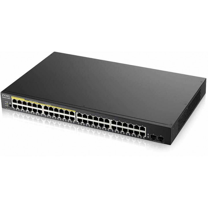 Коммутатор Zyxel GS190048HPV2-EU0101F (48xGE, 24xPoE+, 2xSFP, 170W)