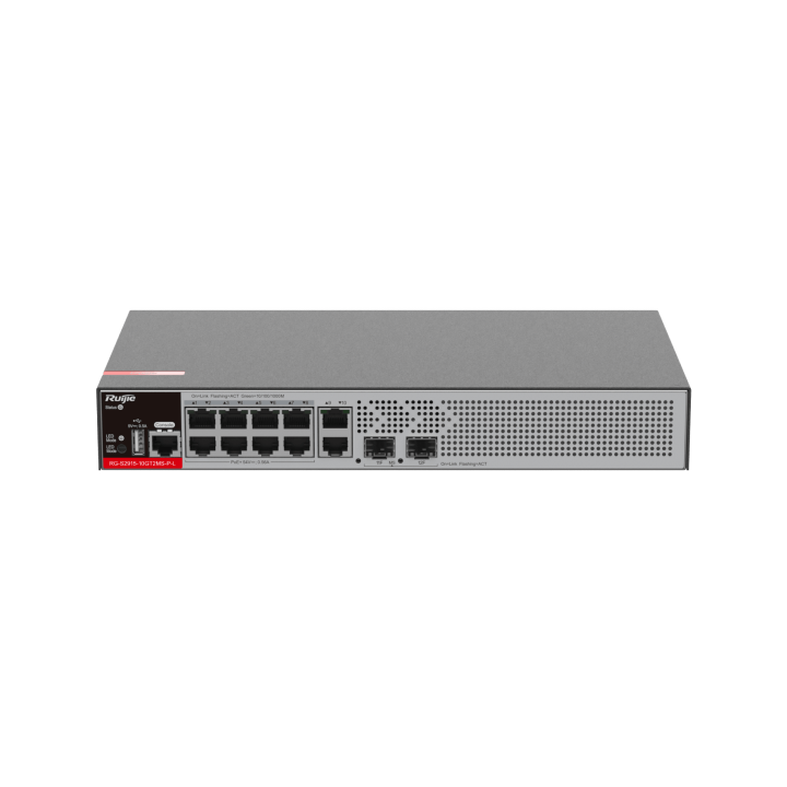 Коммутатор Ruijie RG-S2915-10GT2MS-P-L (10x1GbE, 2xSFP, PoE+ 125W)