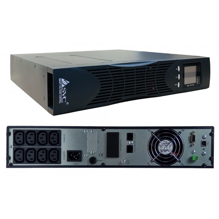 Источник бесперебойного питания SVC SVC-TRX11-3KL-LCD/CS09C13 (онлайн, 3кВА/2.7кВт, 220В, LCD, 2U) Источник бесперебойного питания SVC SVC-TRX11-3KL-LCD/CS09C13 (онлайн, 3кВА/2.7кВт, 220В, LCD, 2U)