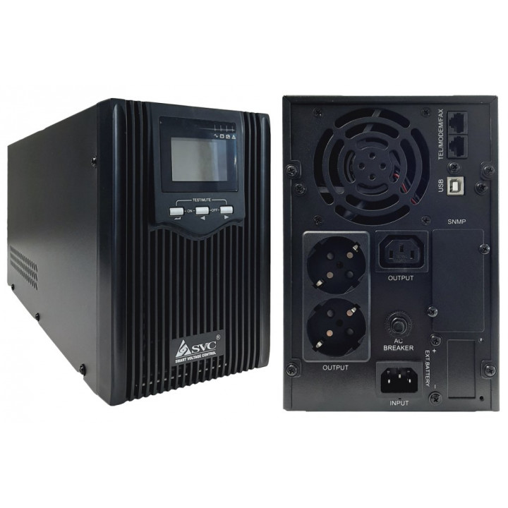 Источник бесперебойного питания SVC SVC-PTL-2K-LCD/A3 (2кВА/1.6кВт, чистая синусоида, SNMP) Источник бесперебойного питания SVC SVC-PTL-2K-LCD/A3 (2кВА/1.6кВт, чистая синусоида, SNMP)