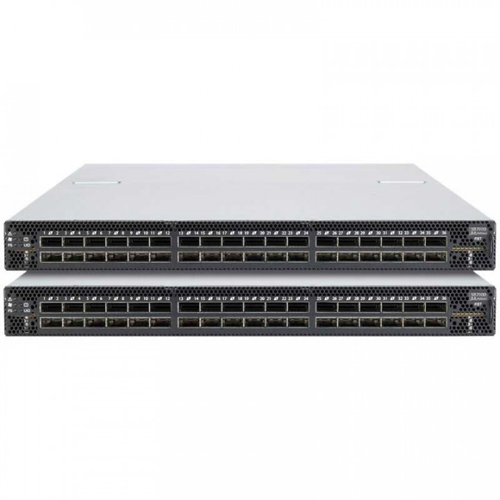 Коммутатор Mellanox MSB7800-ES2F (Switch-IB 2 EDR InfiniBand, 36 портов QSFP28, 2 БП AC)