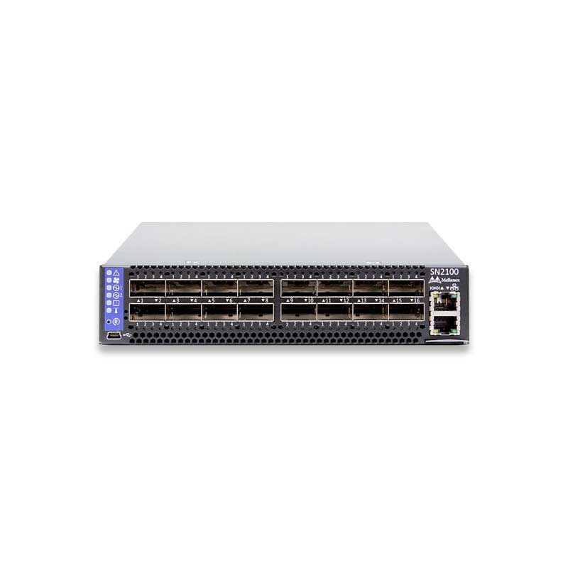Коммутатор Mellanox MSN2100-CB2FC (Spectrum 100GbE, 16 портов QSFP28, Cumulus Linux)