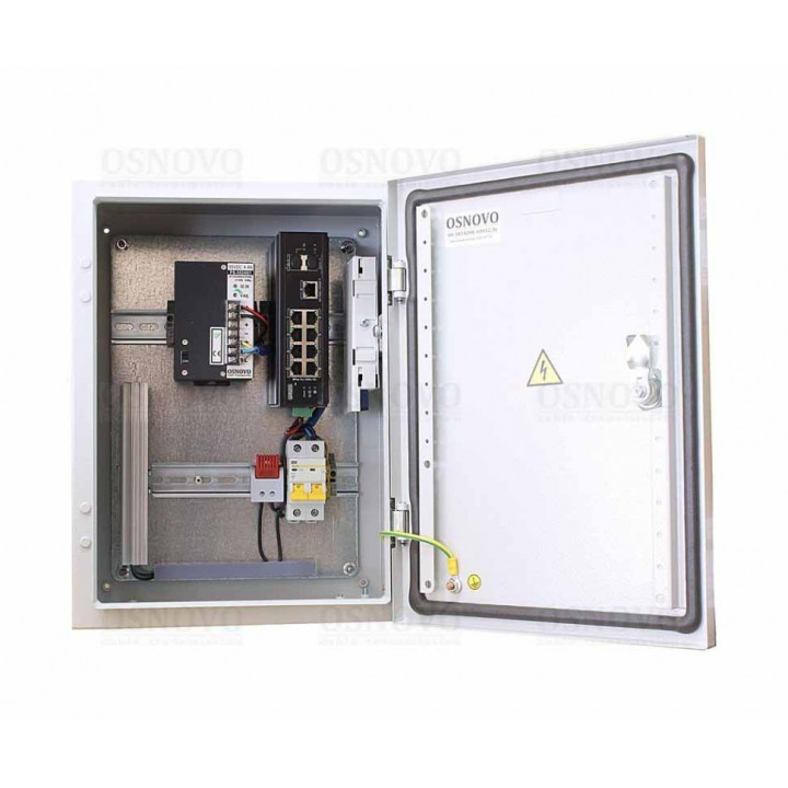 Коммутатор OSNOVO OS-34T1(SW-60812/I) (уличный PoE, 8xPoE до 240W, IP66)