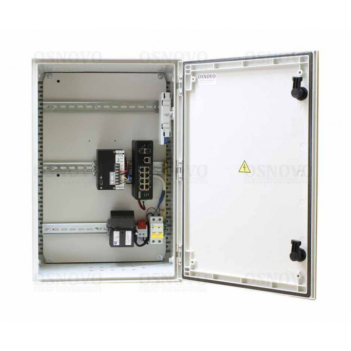 Коммутатор OSNOVO OSP-46T1(SW-60812/I) (уличный PoE, 8xPoE до 240W, IP66)