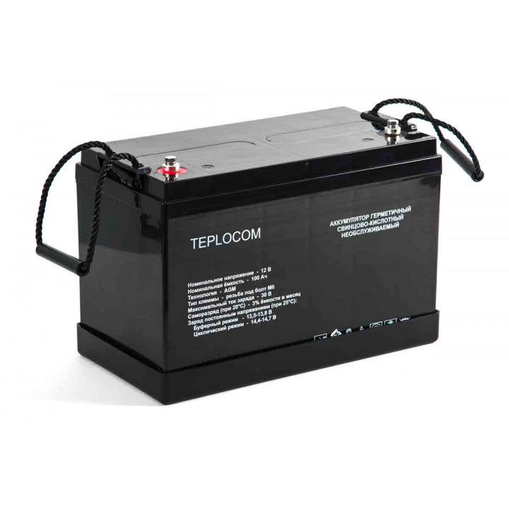 Аккумулятор Бастион TEPLOCOM 100АЧ (AGM 12В 100Ач)