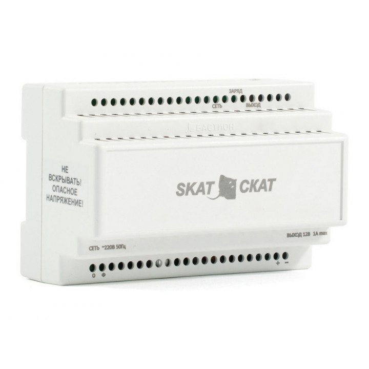Источник бесперебойного питания Бастион SKAT-12DC-1.0 LI-ION (12В 1А, Li-Ion АКБ 5200 мАч, DIN-рейка)