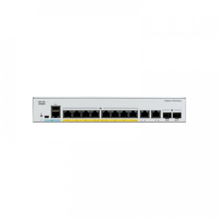 Коммутатор Cisco Catalyst C1000-8T-E-2G-L (8xGE, 2xSFP)