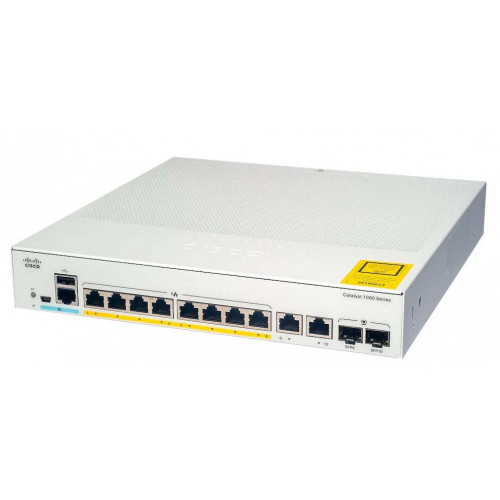 Коммутатор Cisco Catalyst C1000-8FP-2G-L (8xGE Full PoE+, 2xSFP)