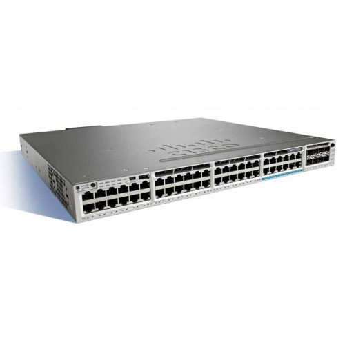 Коммутатор Cisco Catalyst WS-C3850-12X48U-S (48xGE, 12 mGig+36 Gig UPoE, IP Base)