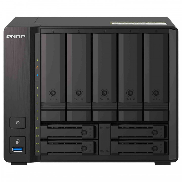 Сетевой RAID-накопитель QNAP TS-h973AX-8G (QTS hero, AMD Ryzen V1500B, 8 ГБ DDR4)