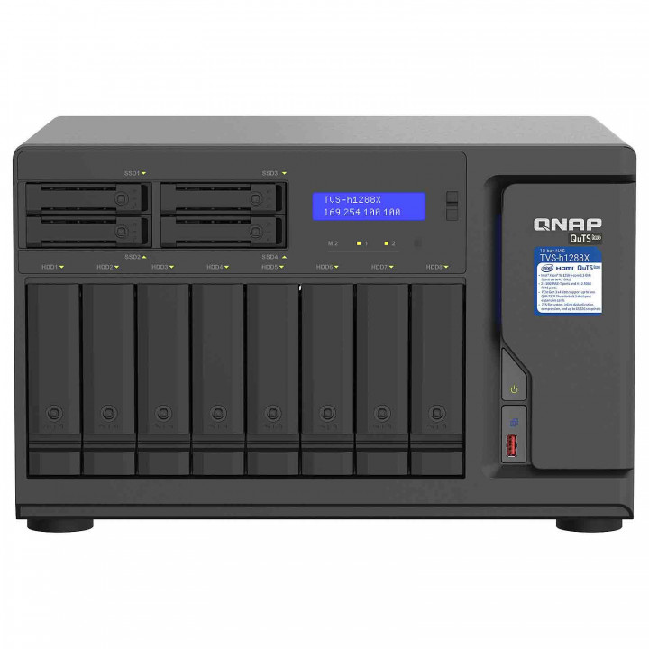 Сетевой RAID-накопитель QNAP TVS-h1288X-W1250-16G (QTS hero, Intel Xeon W-1250, 16 ГБ DDR4 ECC)