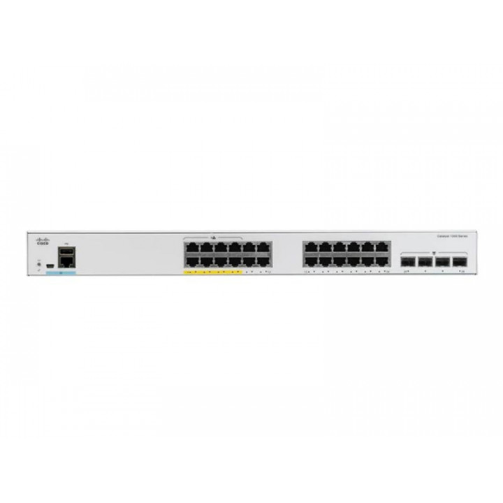 Коммутатор Cisco C1000-24P-4X-L (24 порта GE, PoE+, 4x10G SFP+)