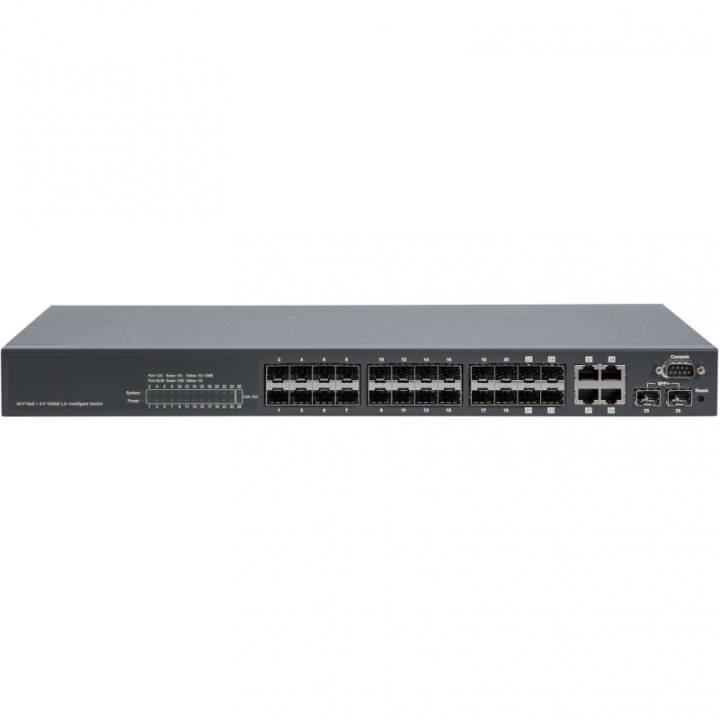 Коммутатор NSGate DAS-26G (20xSFP 1G, 4xCombo 1G, 2xSFP+ 10G)