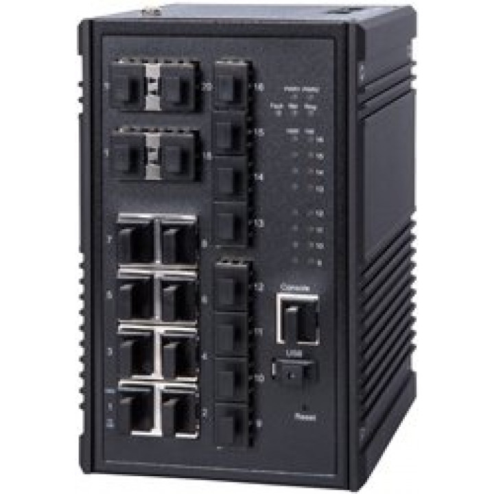 Коммутатор NSGate NIS-3500-2412GE (L2 Managed, 8x10/100/1000Base-T + 8x100M/1G SFP + 4xSFP/1G)
