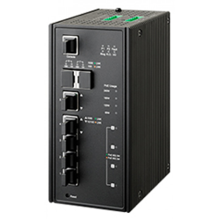 Коммутатор NSGate NIS-3500-3204PGE (L2 Managed, 4x10/100/1000T PoE 802.3bt + 2xSFP/1G + 1xTP/1G)