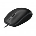 Мышь Logitech B100, оптическая, USB, черная, 910-003357