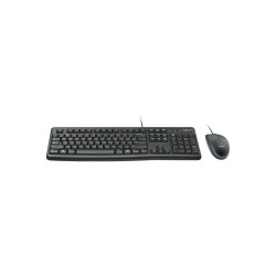 Комплект клавиатура + мышь Logitech Комплект клавиатуры и мыши MK120 серый USB (920-002561)