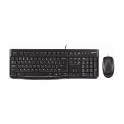 Комплект клавиатура + мышь Logitech Комплект клавиатуры и мыши MK120 серый USB (920-002561)