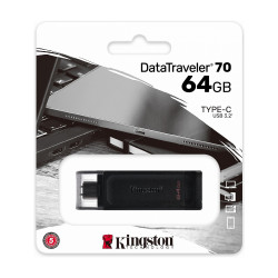 USB-флеш-накопитель Kingston DataTraveler 70 64GB USB Type-C 3.2 DT70/64GB USB-флеш-накопитель Kingston DataTraveler 70 64GB USB Type-C 3.2 DT70/64GB