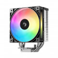 Кулер для процессора Deepcool Устройство охлаждения AG400 G2 ARGB Soc-AM5/AM4/1200/1700/1851 серебристый/черный 4-pin 30.93dB Al+Cu 230W 641gr Ret (R-AG400-BKAMMG2-G)