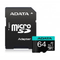Карта памяти ADATA microSDXC 64GB UHS-I U3 V30S A2 AUSDX64GUI3V30SA2-RA1