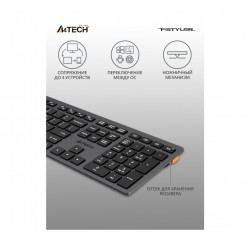 Клавиатура A4Tech Fstyler FBX50C беспроводная BT/Radio FBX50CGREY Клавиатура A4Tech Fstyler FBX50C беспроводная BT/Radio FBX50CGREY